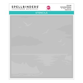 Spellbinders STN-088 Uncharted Waters Stencil from The Fair Winds Collection by Dawn Woleslagle