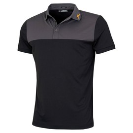 J.Lindeberg Men's Jeff Reg Fit Moisture Wicking Polo Shirt - Asphalt - M