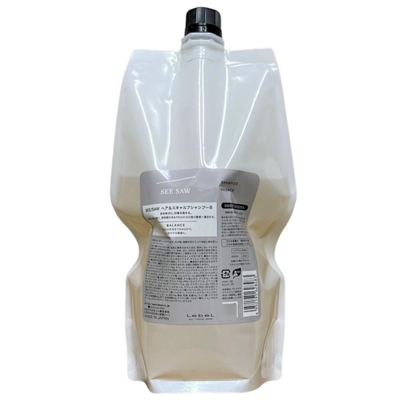 Lebel SEE/SAW Hair & Scalp Shampoo B Balance, 28.7 fl