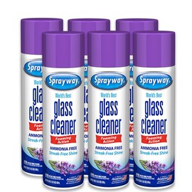 Sprayway Glass Cleaner Lavender Scent Foaming Aerosol Spray, 19oz, Pack of 6 | Ammonia-Free, Streakless, Fast-Acting | Cleans & Polishes Glass Surfaces | Removes Fingerprints, Dust, Dirt, Smoke Film
