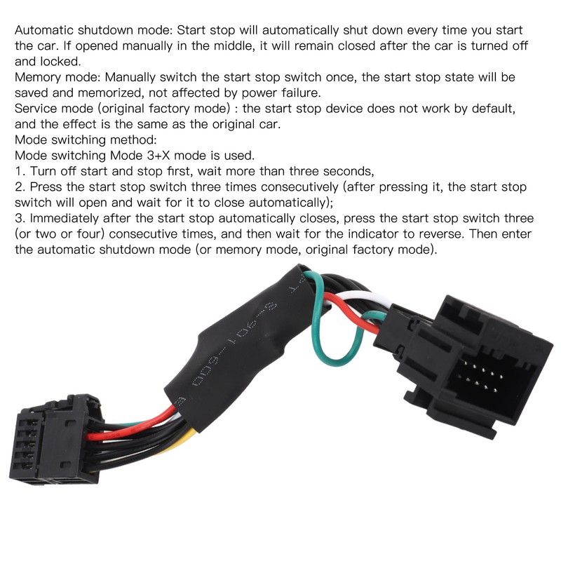 Automatic Stop Start Engine System Off Cancel Control Cable Replacement