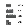 Feleph 260 Pieces Masonry Profile Bricks Building Blocks for Wall