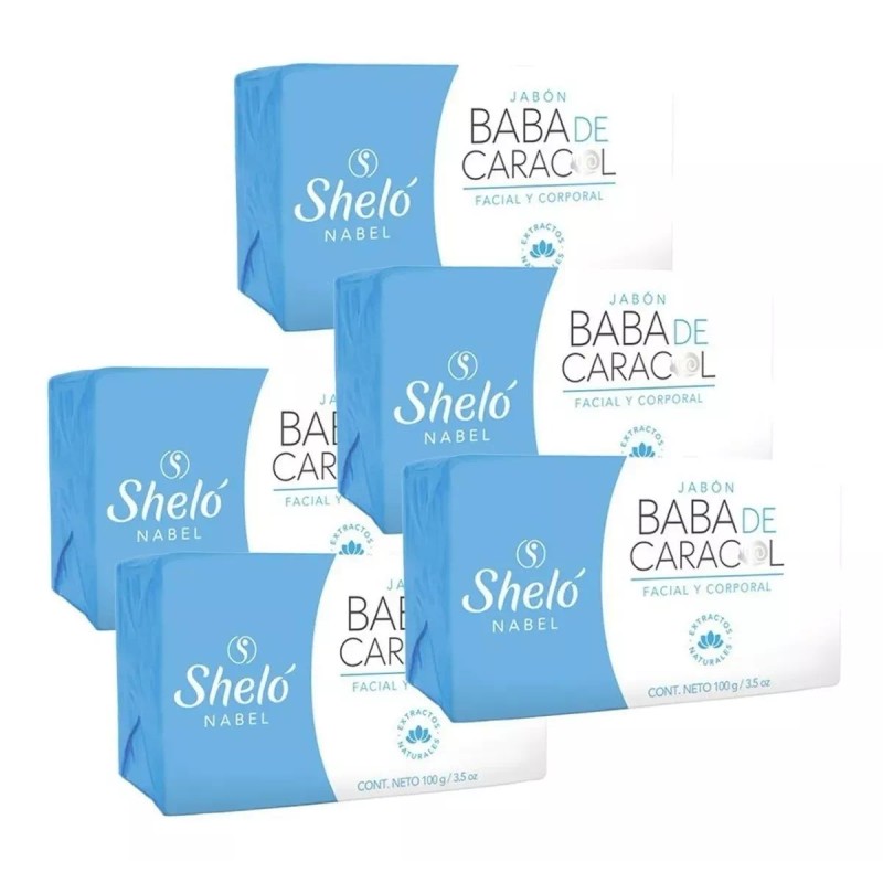Sheló Nabel 5 Piezas Jabón Baba De Caracol Sheló Nabel