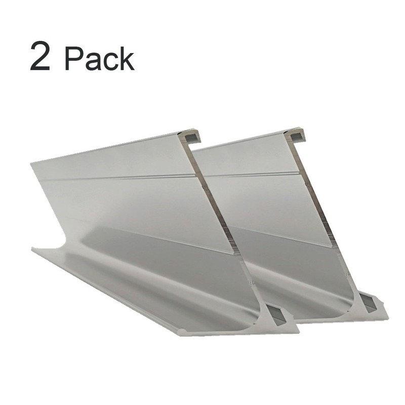 2" x 8" Nameplate Desktop Holder 2 Pack (Silver)