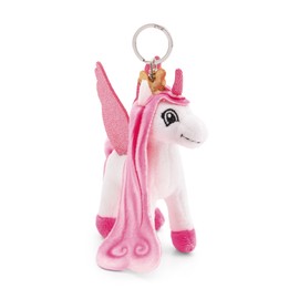 NICI 49961 Key Ring Lissy Pony Unicorn Tamani 10 cm Plush Companion Cuddly Toy Pendant with Key Ring for Lanyard, Key Ring & Key Holder, White/Pink