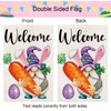 zeevly Easter Gnomes Garden Flag 12x18 Inch Double Sided Carrot