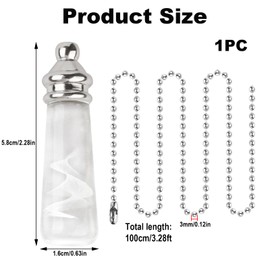 RTDHO Bathroom Light Pull Chain Extension with Ball Chain 100cm Length,Chrome Bathroom Lights Pull Cord with Handle Weight Pull Cord Light Switch for Ceiling Lights Ceiling Fan Toilet Blind