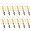 FLSNT 5000K Daylight B10 Dimmable LED E12 Candelabra Bulbs, 40W