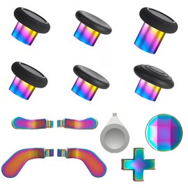 Elite Series 2 Controller Accessories Kit - Thumbsticks, D-Pads and Trigger Paddles with Storage Case for Elite Series 2 Core (Rainbow)