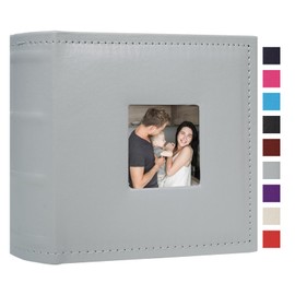 Cherrich Small Photo Album 4x6 100 Pockets with Writing Space Leather Cover Picture Book Holds 4x6 Photos for Wedding, Baby, Family, Graduation