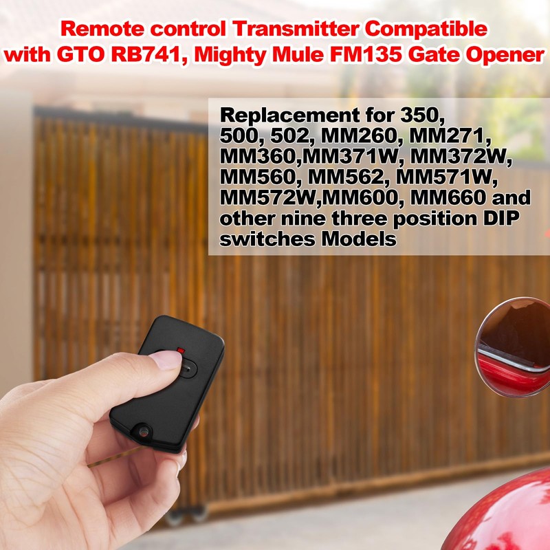 Kingdder 5 Pcs Gate Opener Remote Compatible with Mighty Mule