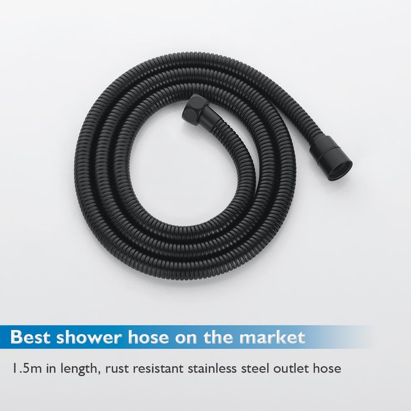 Decaura 3-Mode Handheld Shower Head with 150cm Shower Hose Luxury