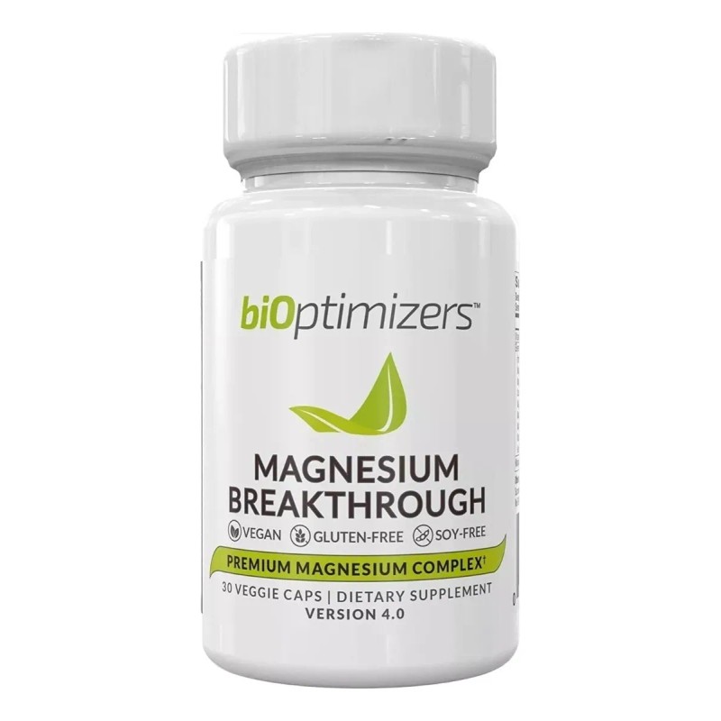 Magnesio Complejo BiOptimizers Cpsulas Sin Sabor Libre Gluten Vegano 30