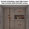 6PCS Bear Door Knob Orange Zinc Alloy Ceramic Decorative Bear