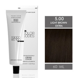 The Color Codes Cream Color Professional Hair Color Series - 60ml - Professional Hair Colours in 76 Shades (5.00 Light Brown Extra)