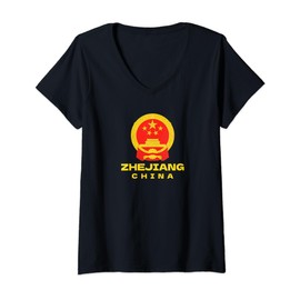 Womens ZHEJIANG China V-Neck T-Shirt