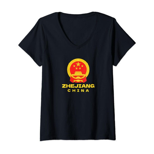 Womens ZHEJIANG China V-Neck T-Shirt