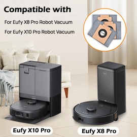 Cigacoal 15Pack Replacement Dust Bags for Eufy X10 Pro Omni & X8 Pro Robot Vacuum Compatible with Self-Empty Station, 3L Large Capacity, 4-Layer Durable Design, Tear-Resistant