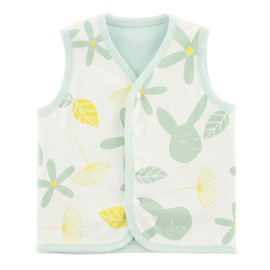 POBIDOBY Baby Vest for Girls & Boys, Purcotton Toddler Reversible Vest for Spring & Autumn (US, Age, 2 Years, 3 Years, Green)