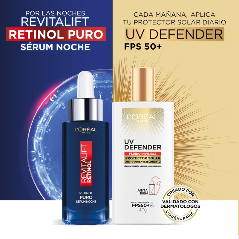 L'Oréal Paris Kit: 2Pack Sérum de Noche Revitalift Retinol Puro,