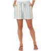 Briggs Ladies' Linen Blend Pull-On Short (Blue Stripe, S)
