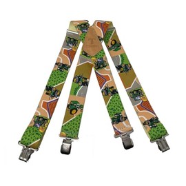 Tomahawk Heavy Duty Braces, Adjustable, Unisex Suspenders, Strong Clasp (Tractors. Mixed Fields)