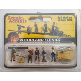 Woodland Scenics H0 Track Worker Hand Lever Trolley Running Machine Rail Workers Hand Car Figures Diorama HO 1:87 A1898