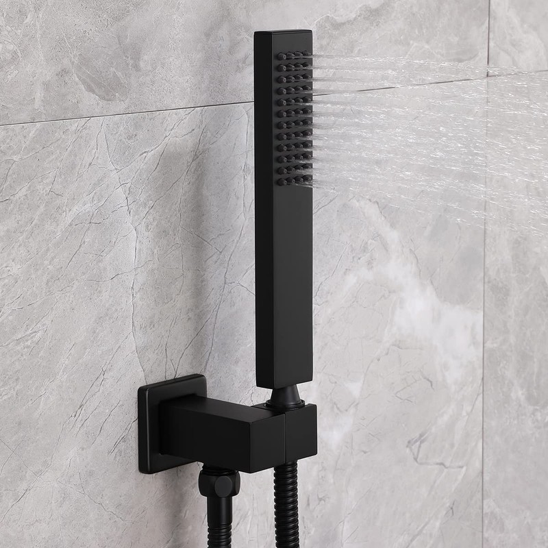 Asyas Brass High Pressure Hand Held Shower Wand Square Head