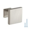 JOY DECOR 10 Pack Brushed Nickel Square Cabinet Knobs for