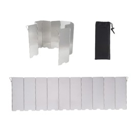 axGear Wind Shield Outdoor Camping Stove Wind Screen Aluminum Foldable 10 Plates