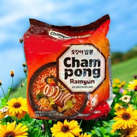 Korea Instant Noodles (CASE SET, CHAMPONG SPICY SEAFOOD INSTANT NOODLES)