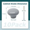 suiwotin 10pcs Light Grey Ceramic Knobs, Round Ceramic Cabinet Knobs,