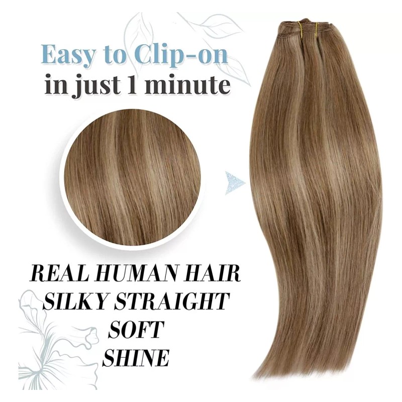 Runature Extensiones Cabello Natural 120gr 14in Rubio Oscuro Rubio Os