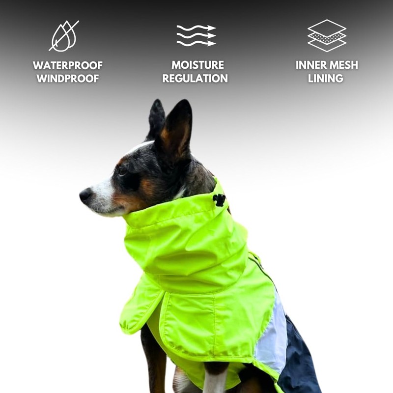 Spark Paws Dog Raincoat, Waterproof Windproof Rain Jacket, for Small