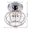 ktjes Mini Crystal Ceiling Light Fixture Modern Chrome Semi-Flush Mount