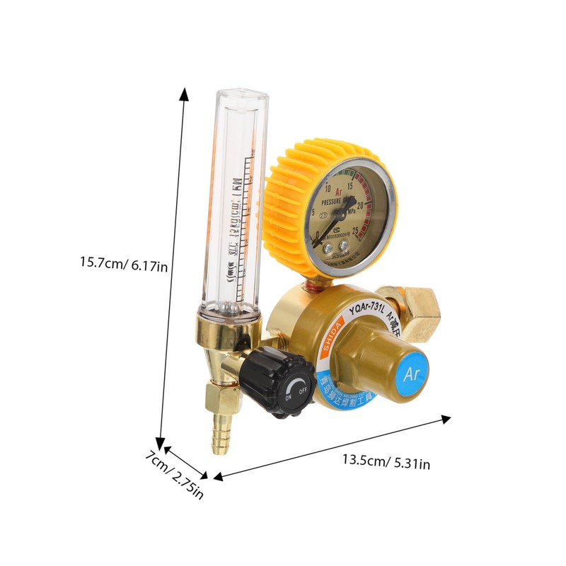 ULTECHNOVO Argon Gas Regulator Pressure Gauge Anti-fall Design for Real