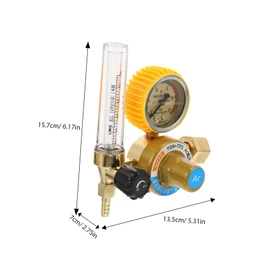 ULTECHNOVO Argon Gas Regulator Pressure Gauge Anti-fall Design for Real Monitoring User-friendly Flowmeter for Welding Applications Compatible Argon Gas Systems