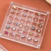 SSKHE 36 Grids Acrylic Magnetic Seashell Display Box, Clear Mini