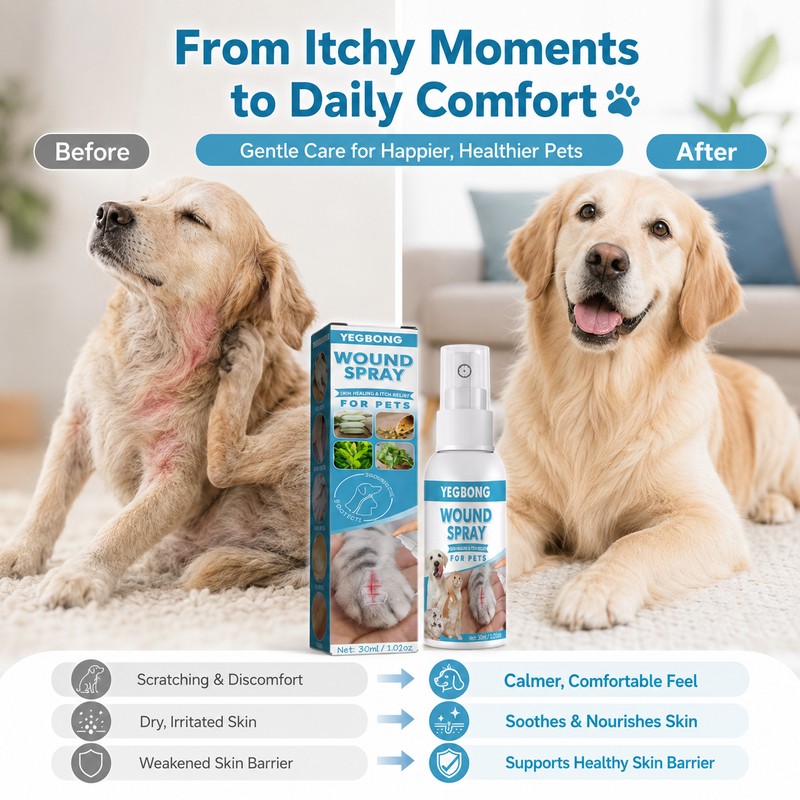 Pet Itch Relief Spray for Dogs & Cats – Gentle