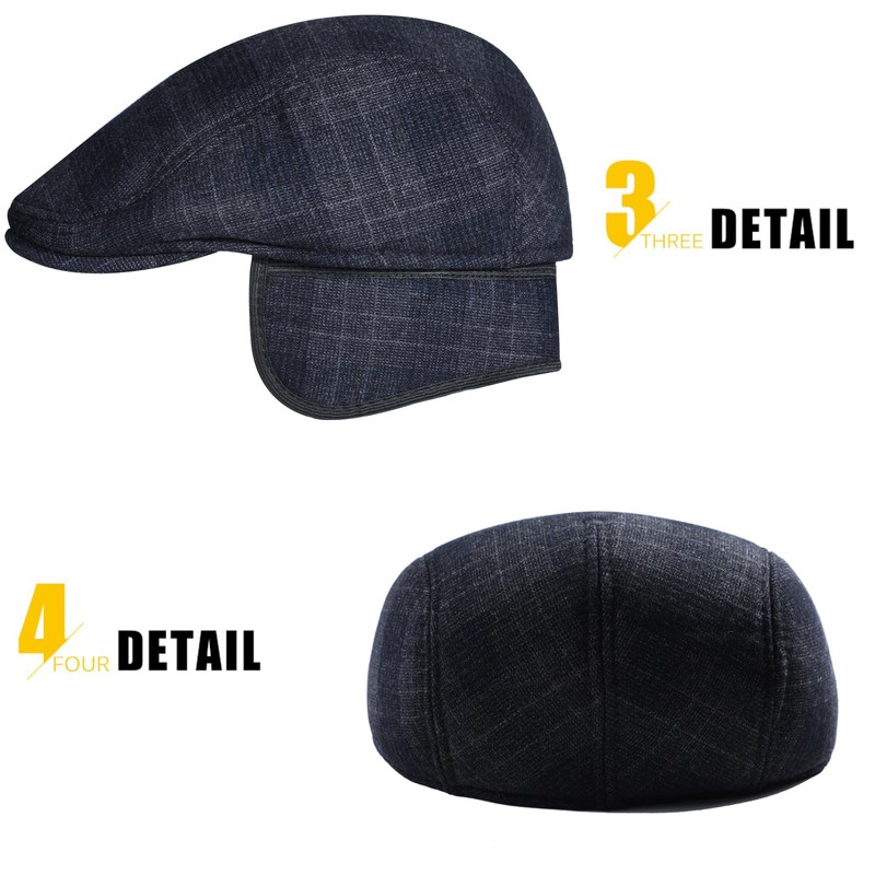 Comilaka Men's Beret Cap Gatsby Flat Cap Newsboy Flat Cap