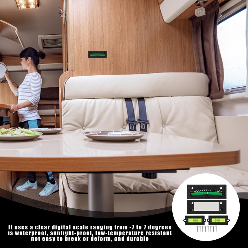2+2 Pcs Rv Level Bubble Self-Adhesive & Wall Mounted,System,Small,Camper Level