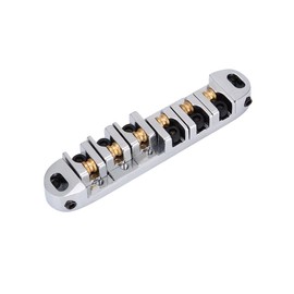 Wilkinson Locking Roller Bridge Tune O Matic Alloy 1 Set Alloy Roller Saddle Bridge Replacement Part For Style 6 String Electric Guitar(Silver)