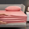Counfeisly 4 Pieces Satin Sheets Set, Queen Size Luxury Silky