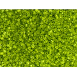 Tamaño de las abalorio de semilla: 11/0 50 gr / 1.76 oz (verde lima transparente mate)