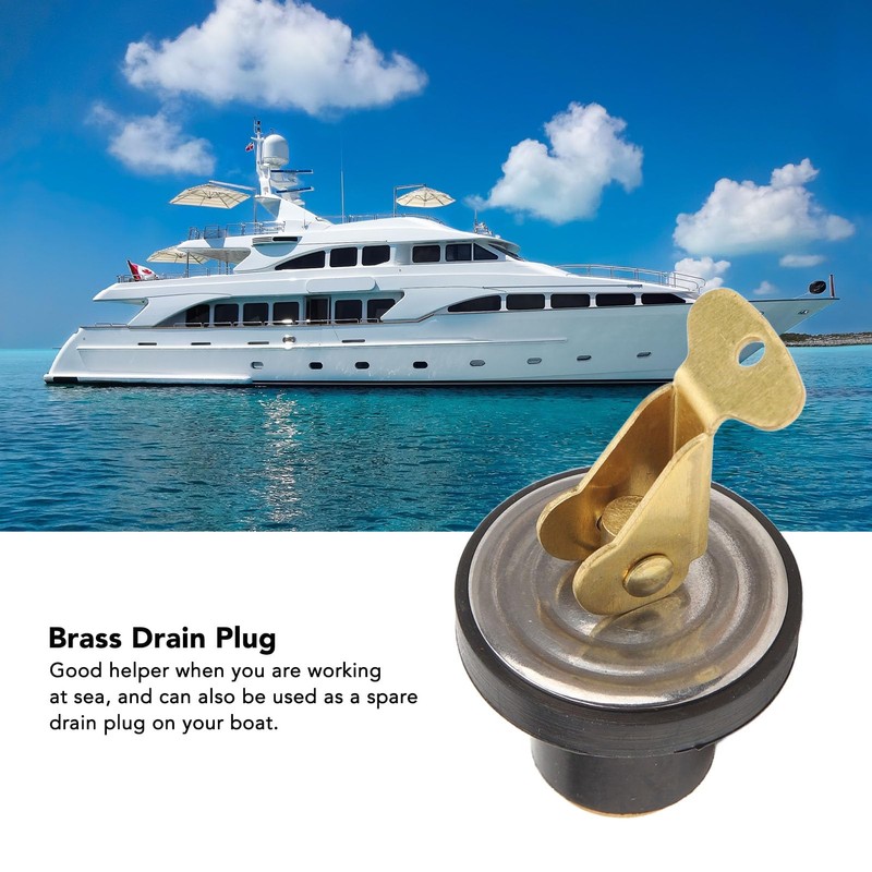 Boot Garboard Drain Plug, Brass Drain Plug with Strong Seal,