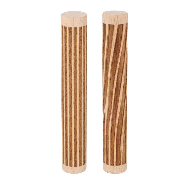 sourcing map 2pcs Wood Clay Roller 4" Wood Grain Straight