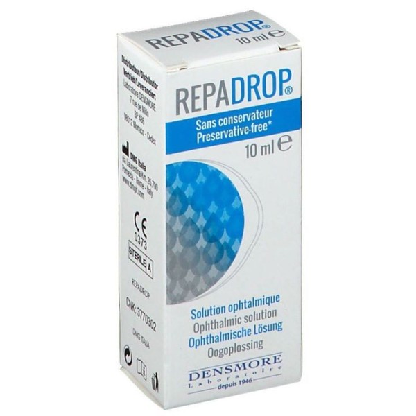Densmore Laboratoire Ophtalmologie Repadrop Solution Ophtalmique Protection de la Cornée 10 ml