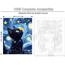 Yunnuo Paint by Numbers Kit for Adults Beginner, Flower Adults' Paint-by-Number Kits on Canvas,DIY Acrylic Pigment Poppy Flowers,Perfect for Home Wall Decor and Gifts(20x16 Inch)