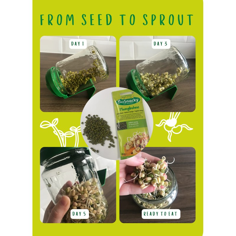 Rapunzel bioSnacky Mung bean sprouting seeds | Easy to grow
