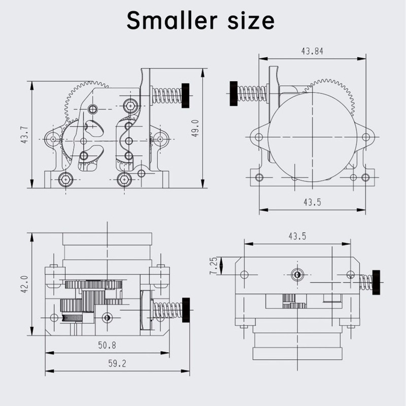 3D Printer Extruder Motor Hardened Steel Reduction Gear 1.8° 1A